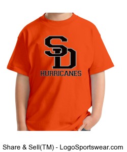 Orange Youth T-shirt - Customizable Design Zoom